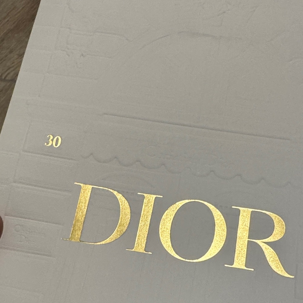 Dior White and Gold Luxury Shopping Bag from Dior Musuem in Paris - Picture 2 of 8